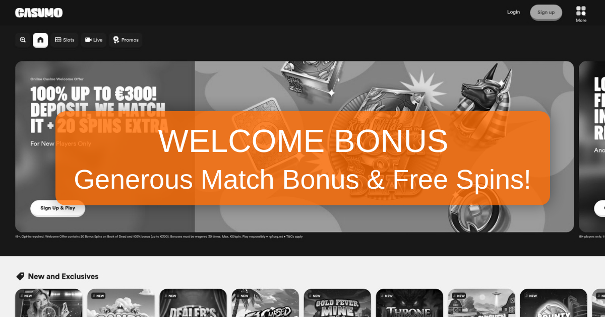 Casumo Welcome Bonus Promo Codes: The Official Guide